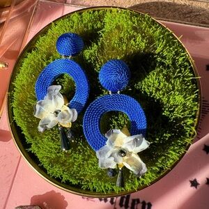 Rita blue drop earrings